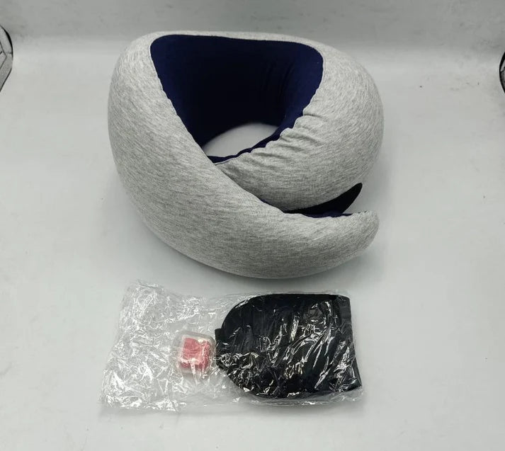 Relaxooio™ Travel Neck Pillow with Eye Mask & Earplugs